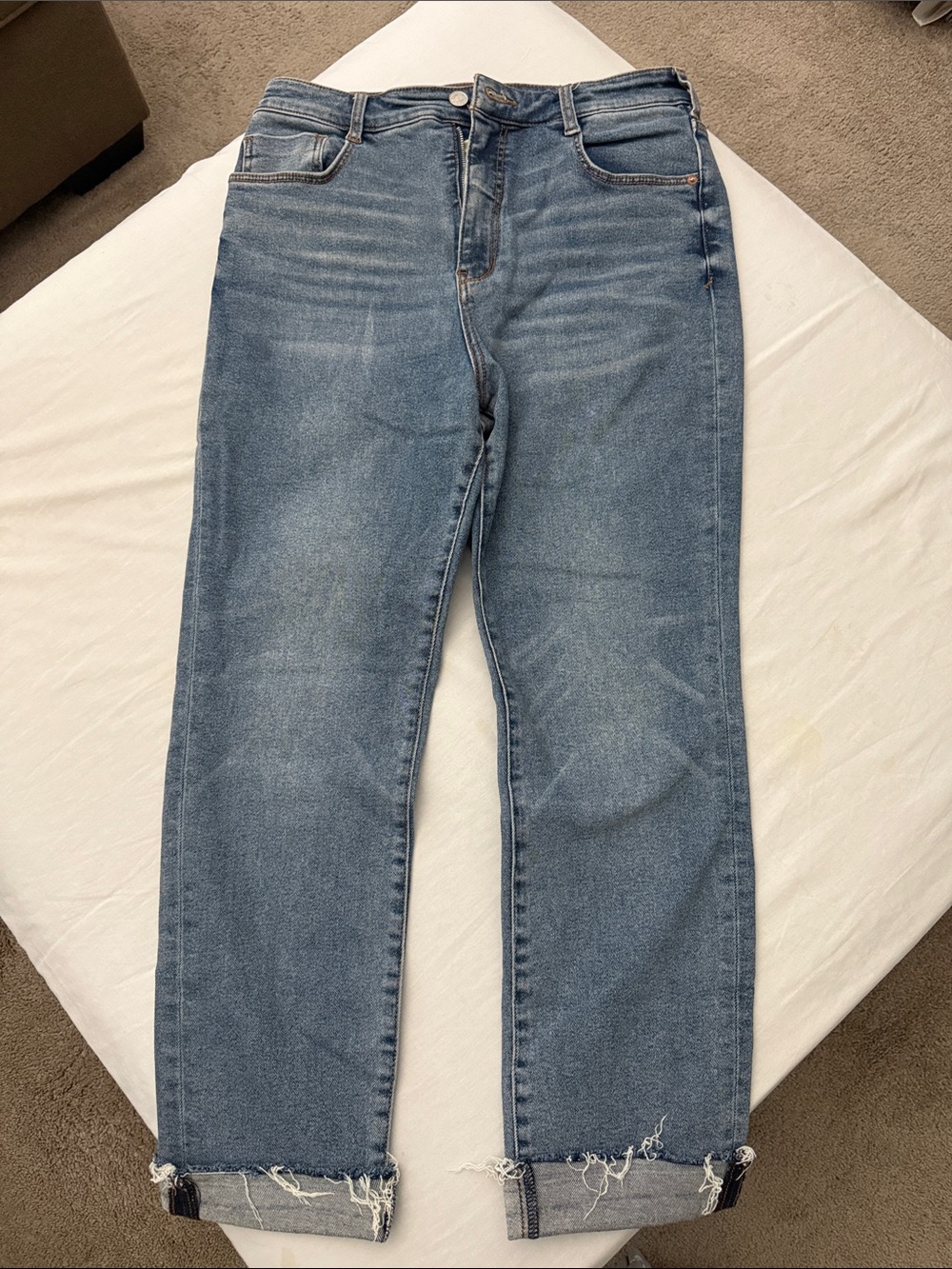 Pilcro Light Blue Ankle Crop Jeans